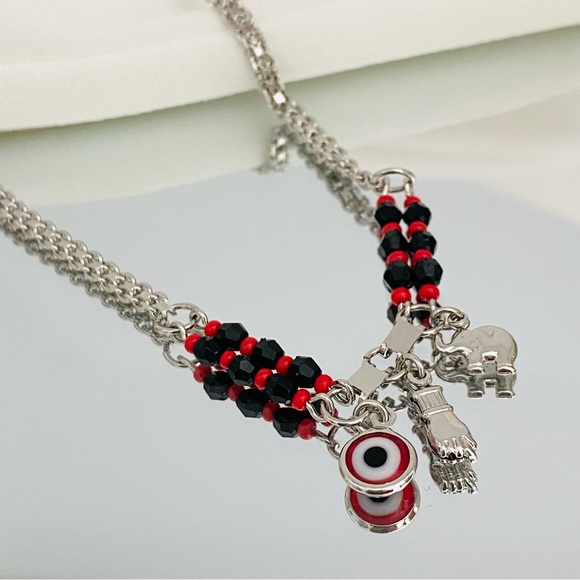 Set of Evil Eye Necklace and Bracelet - Picture 8 of 9